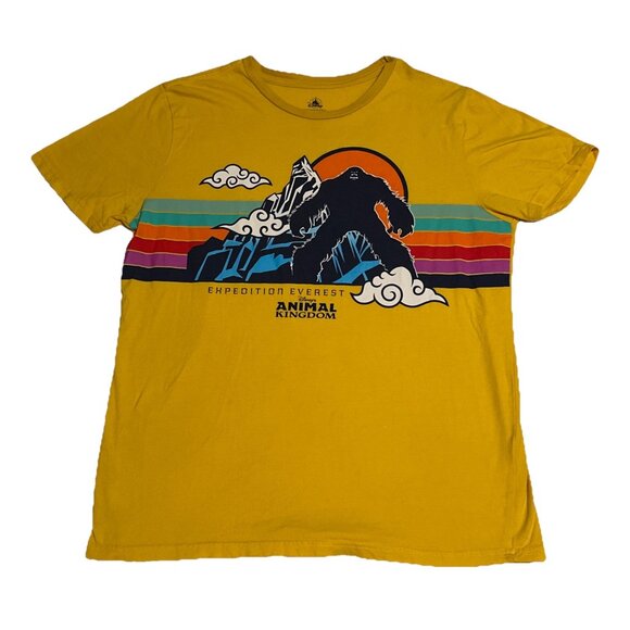 Expedition Everest Yeti Animal Kingdom Disney Yellow Graphic T-Shirt size M - Picture 1 of 8